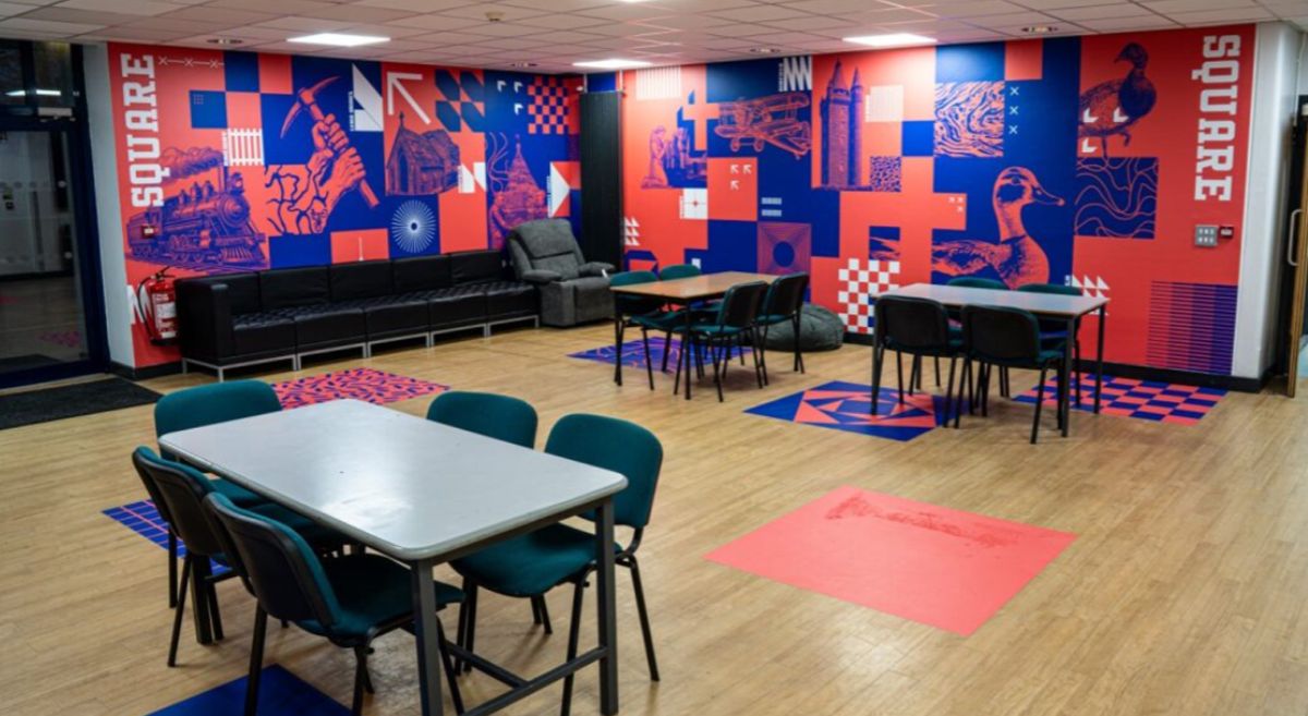 Picture of the square area in Ards campus